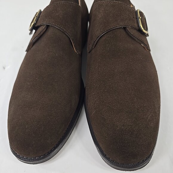 $495 RIDER BOOT CO. By CORTINA DARK BROWN SUEDE MONKS SHOES MEN\'S SIZE 10 *VGC*. main image 14
